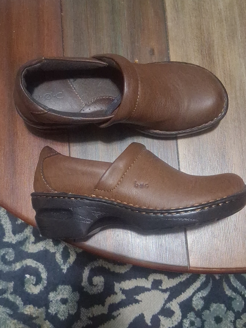 Dansko Brown Leather Slip-On Clog Loafers
